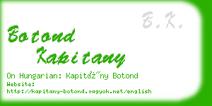 botond kapitany business card